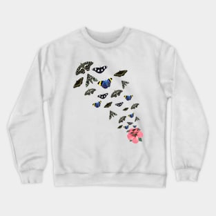 Butterflies and Hibiskus in Africa Crewneck Sweatshirt